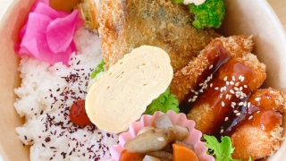 塩さばフライとチキンカツ